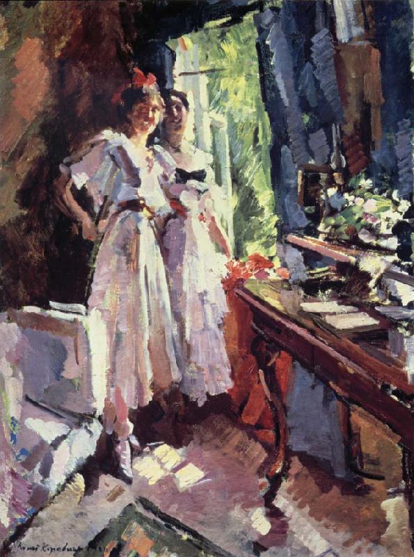 Konstantin Korovin Beside the open window oil painting picture